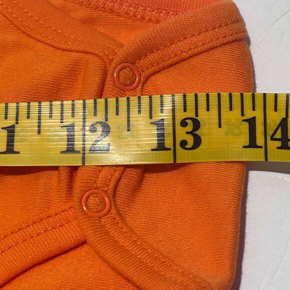 NWT Newborn Dot & Zazz 0-3 M Orange Sketchy Pumpkin Long  Sleeved 1-Piece Carrot - Picture 8 of 10